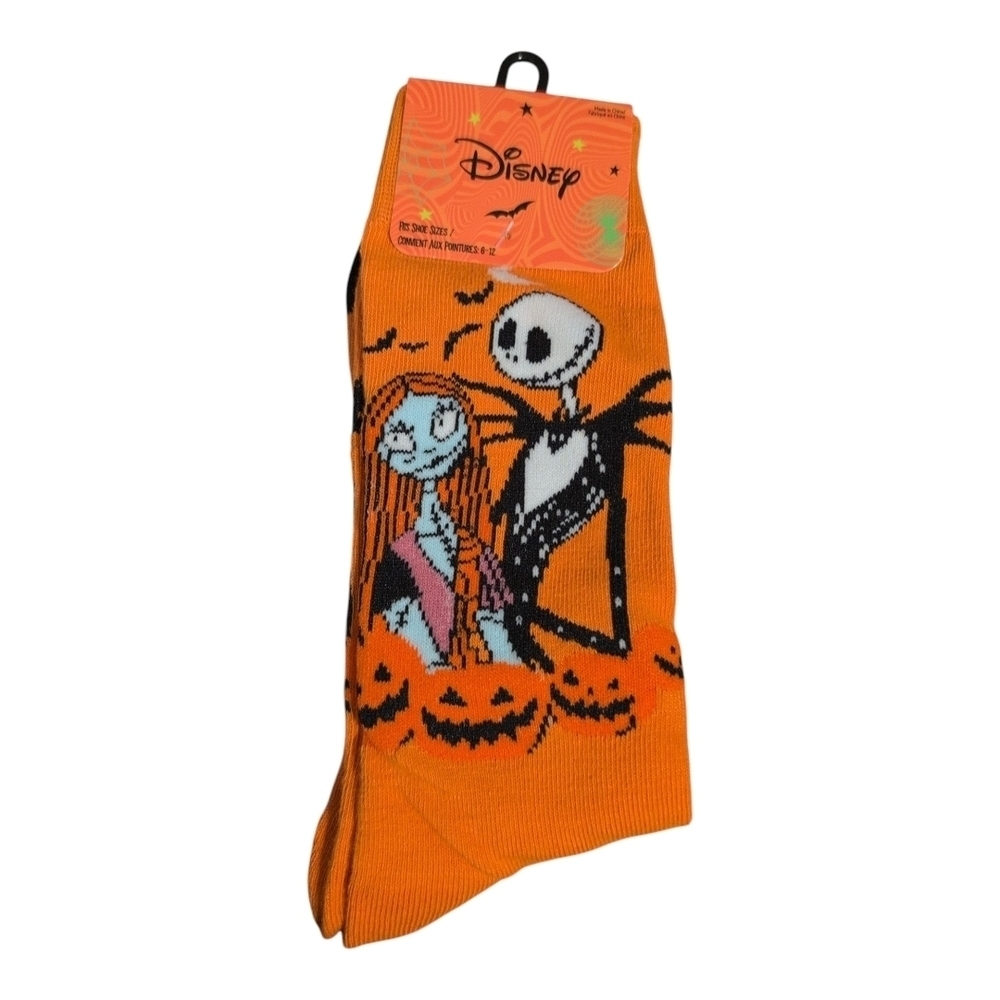 Disney Orange Socks with Halloween Characters